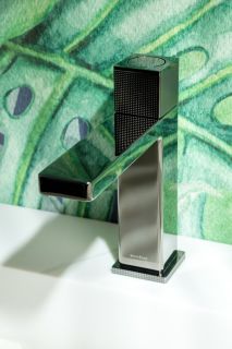 Смеситель для раковины Boheme Quad 159-SGM автоматический оружейная сталь